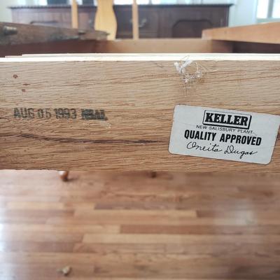 Wooden Table, Two Leaves and Two Chairs (D-KD)