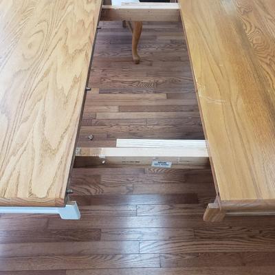 Wooden Table, Two Leaves and Two Chairs (D-KD)