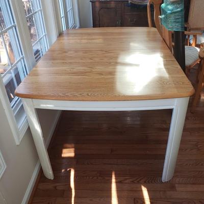 Wooden Table, Two Leaves and Two Chairs (D-KD)