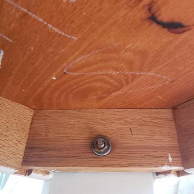 Wooden Table, Two Leaves and Two Chairs (D-KD)