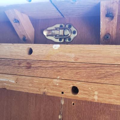 Wooden Table, Two Leaves and Two Chairs (D-KD)