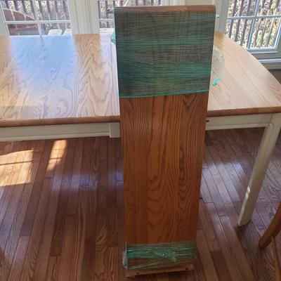 Wooden Table, Two Leaves and Two Chairs (D-KD)