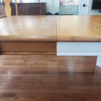 Wooden Table, Two Leaves and Two Chairs (D-KD)