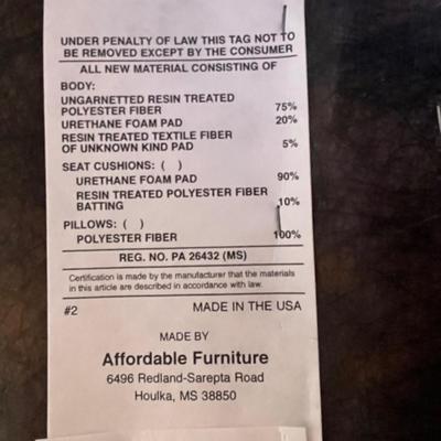 Tan Microfiber Sofa with Reclining Seats (D-BC)