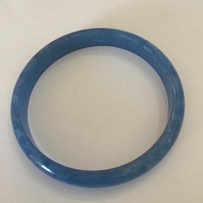 Icy blue sparkly vintage bangle bracelet