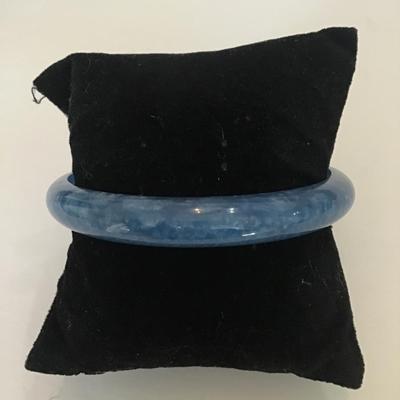 Icy blue sparkly vintage bangle bracelet