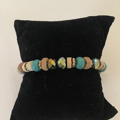 Boho style bead stretch bracelet