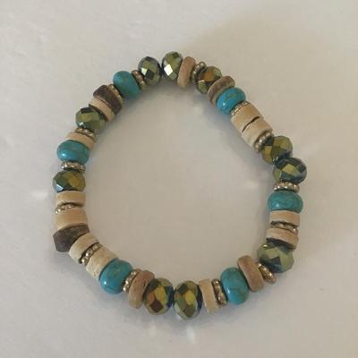 Boho style bead stretch bracelet