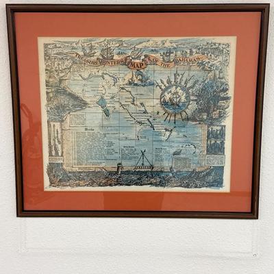 Treasure hunters map of the Bahamas