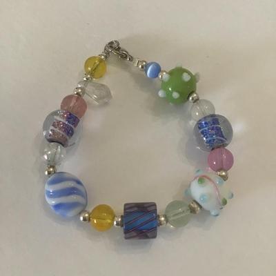 Cute art glass bracelet