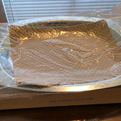 Vintage Kromex Relish Server – Mid-Century Chrome & Gold Holiday Giftware (NOS in Box)