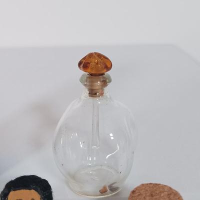 LOT 4: Miniatures - Stone Polar Bear and Beaver, Glass Vase & More