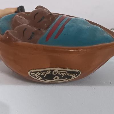 LOT 4: Miniatures - Stone Polar Bear and Beaver, Glass Vase & More