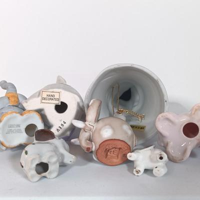 LOT 5: Collection of Elephant Themed Miniatures and Decor