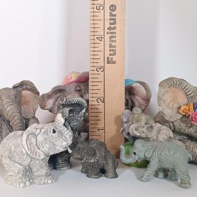 LOT 5: Collection of Elephant Themed Miniatures and Decor