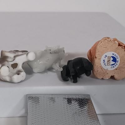 LOT 5: Collection of Elephant Themed Miniatures and Decor