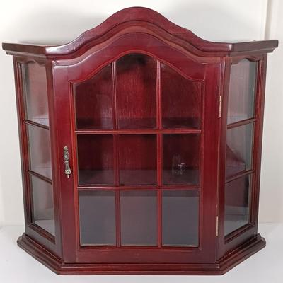 LOT 10: Miniature Porcelain with Display Cabinet