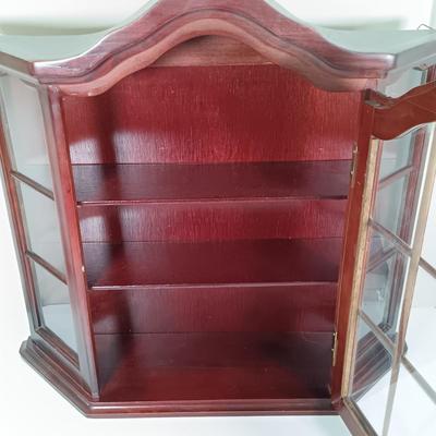 LOT 10: Miniature Porcelain with Display Cabinet