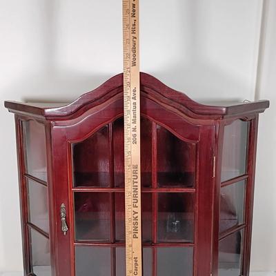 LOT 10: Miniature Porcelain with Display Cabinet