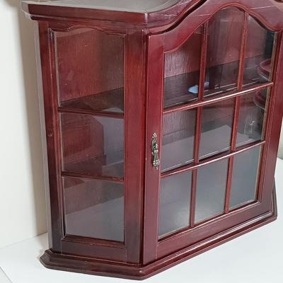 LOT 10: Miniature Porcelain with Display Cabinet