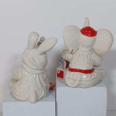 LOT 13: Lenox Elephant Figurines and Vases