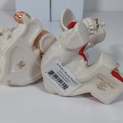 LOT 13: Lenox Elephant Figurines and Vases