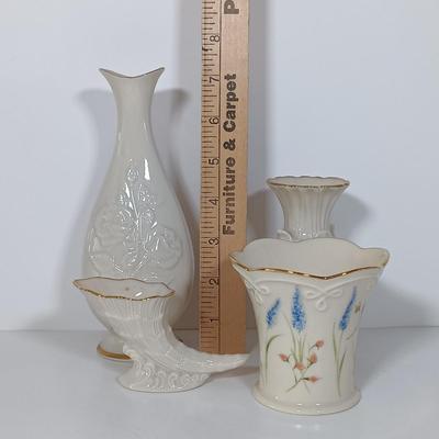 LOT 13: Lenox Elephant Figurines and Vases