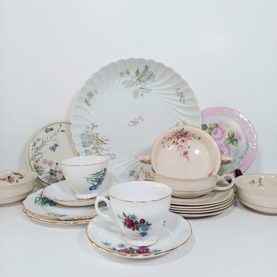 LOT 14: Vintage China Collection - Haviland Limoges, Crown Royal England & More