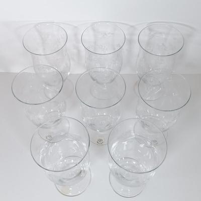 LOT 15: Lenox Butterfly Meadow Clear Iced Tea Glasses Set of (8)