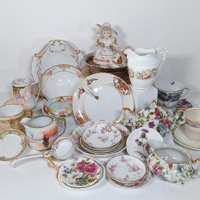 LOT 16: Vintage China Collection- Lefton, Nippon, Limoges & More