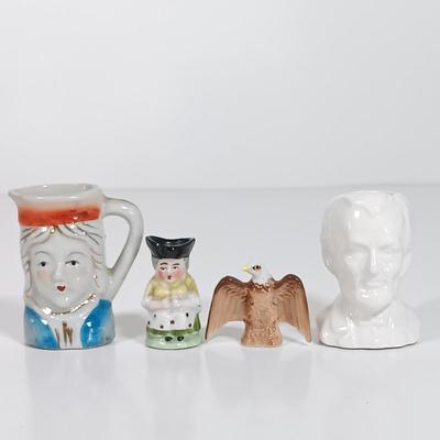 LOT 17: Molly Pitcher, Japan Made Toby Mug, Miniature Dishes & More