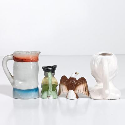 LOT 17: Molly Pitcher, Japan Made Toby Mug, Miniature Dishes & More