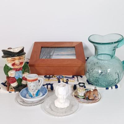 LOT 17: Molly Pitcher, Japan Made Toby Mug, Miniature Dishes & More