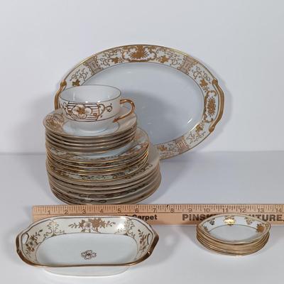 LOT 22: Large Collection of Handpainted Gilded China - Adline, Chikaramachi, Noritake & More