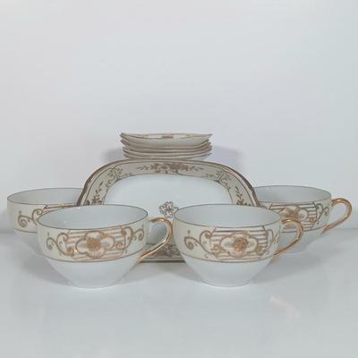 LOT 22: Large Collection of Handpainted Gilded China - Adline, Chikaramachi, Noritake & More