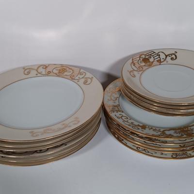 LOT 22: Large Collection of Handpainted Gilded China - Adline, Chikaramachi, Noritake & More