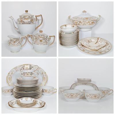 LOT 22: Large Collection of Handpainted Gilded China - Adline, Chikaramachi, Noritake & More