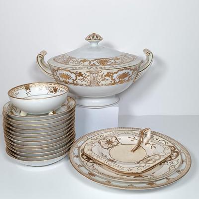 LOT 22: Large Collection of Handpainted Gilded China - Adline, Chikaramachi, Noritake & More