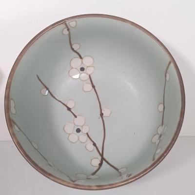 LOT 24: Collection of Handmade Pottery Art with Insect Ornaments & Signed Photo Art