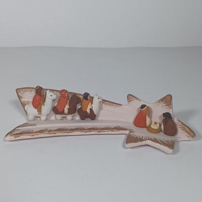 LOT 24: Collection of Handmade Pottery Art with Insect Ornaments & Signed Photo Art