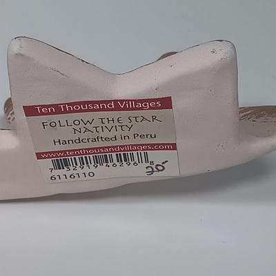 LOT 24: Collection of Handmade Pottery Art with Insect Ornaments & Signed Photo Art