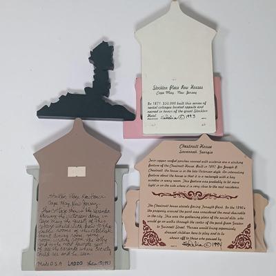 LOT 25: Cat's Meow and Shelia Collectible Houses with Signed and Numbered Print of the Cape May Chalfonte Hotel