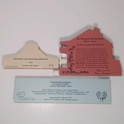 LOT 25: Cat's Meow and Shelia Collectible Houses with Signed and Numbered Print of the Cape May Chalfonte Hotel