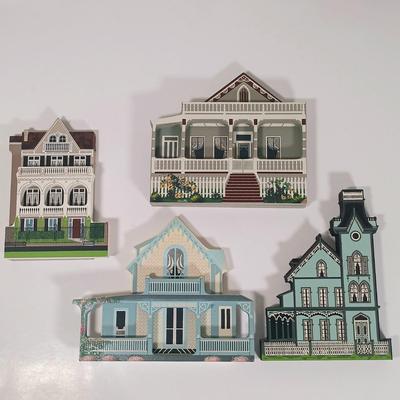 LOT 25: Cat's Meow and Shelia Collectible Houses with Signed and Numbered Print of the Cape May Chalfonte Hotel