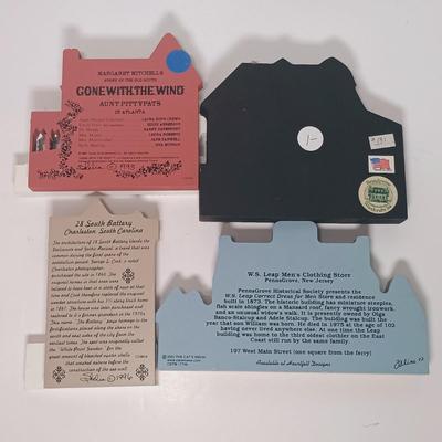 LOT 25: Cat's Meow and Shelia Collectible Houses with Signed and Numbered Print of the Cape May Chalfonte Hotel