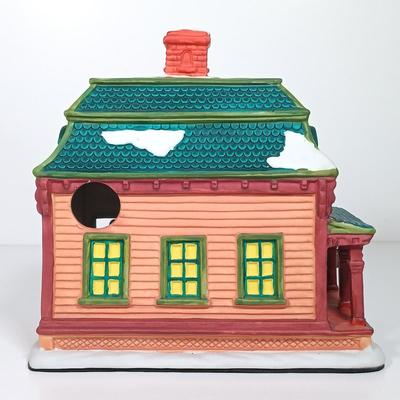 LOT 27: Dept 56 Clark Street Automat and Tassy's Mittens, Lemax School House & Victorian Village Train Station