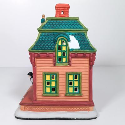 LOT 27: Dept 56 Clark Street Automat and Tassy's Mittens, Lemax School House & Victorian Village Train Station