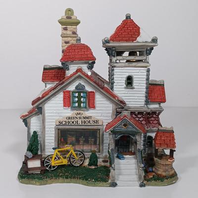 LOT 27: Dept 56 Clark Street Automat and Tassy's Mittens, Lemax School House & Victorian Village Train Station