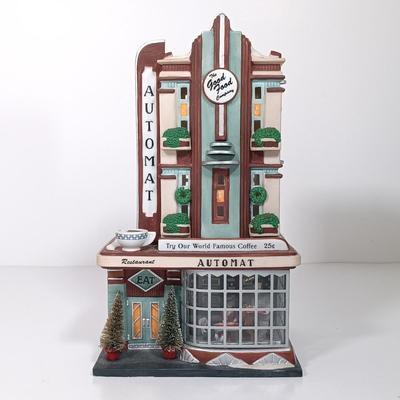 LOT 27: Dept 56 Clark Street Automat and Tassy's Mittens, Lemax School House & Victorian Village Train Station