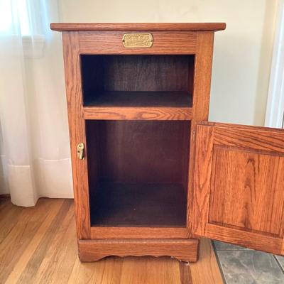 LOT 31: Simmons Hardware Co., St. Louis Mo USA White Clad Oak Side Table / Cabinet
